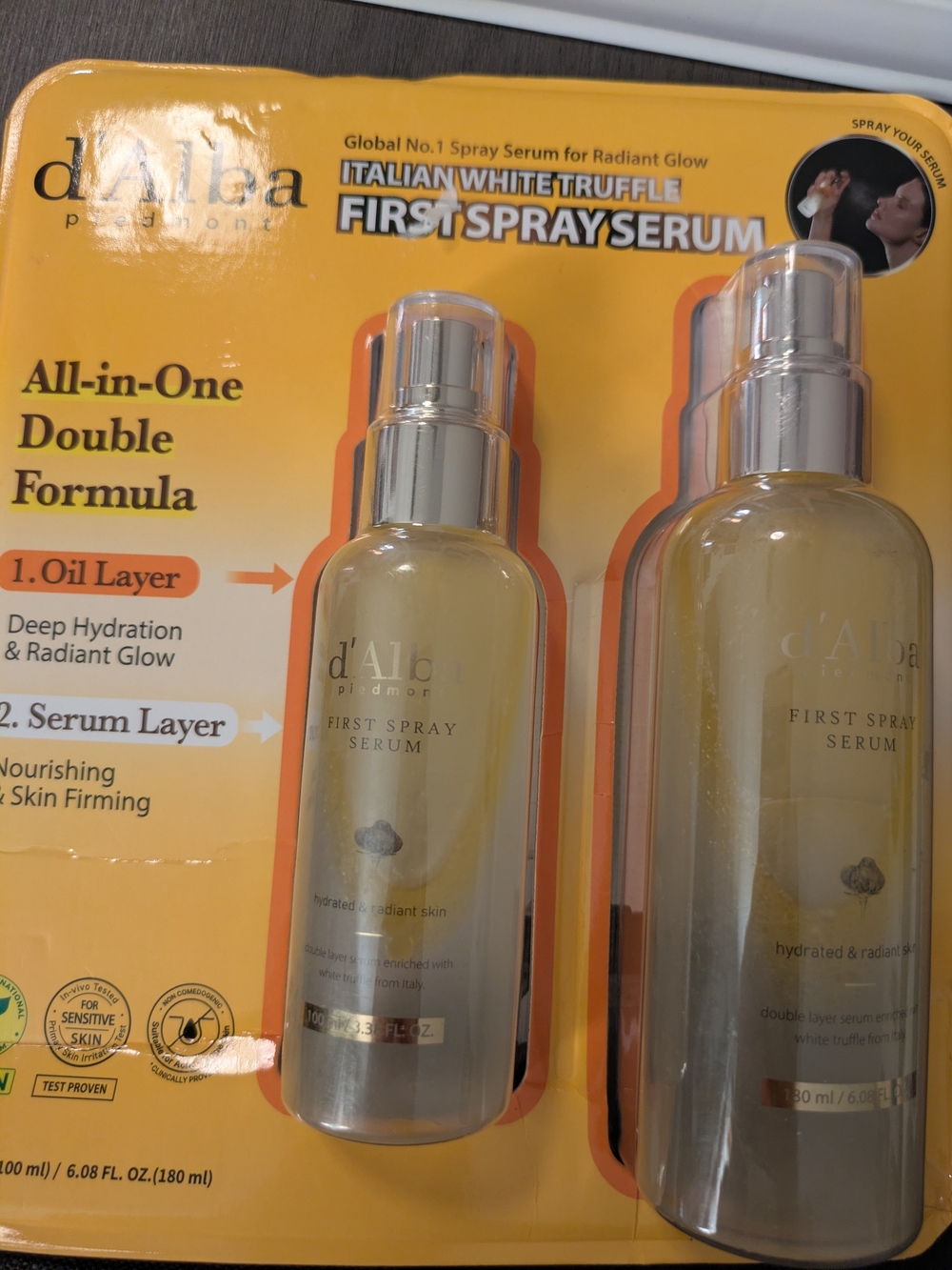 D'alba Dual-Layer Facial Spray Serum